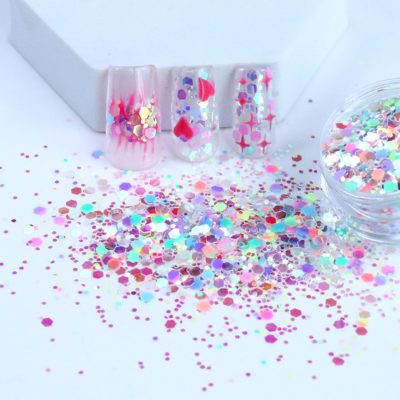 Private Label 5g 1oz Jars Extra Fine Polyester Glitter Powder Holographic Glitter For Cosmetic Body Face Nail Tumbler