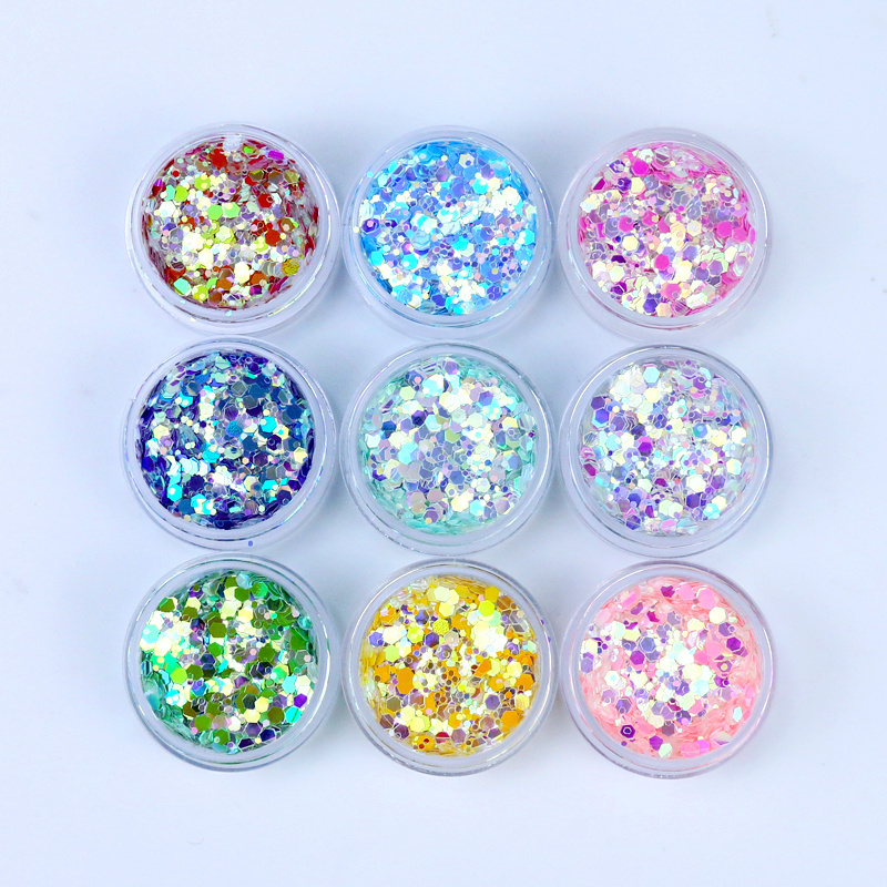 Private Label 5g 1oz Jars Extra Fine Polyester Glitter Powder Holographic Glitter For Cosmetic Body Face Nail Tumbler