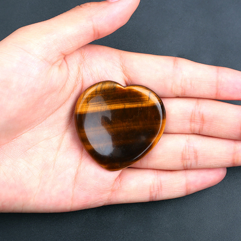 Heart Worry Stone Crystal Thumb Gemstone  Massage  Heart Shape Worry Stone 40mm