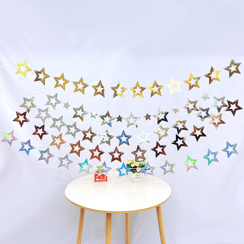 Hanging Paper Star Decorations Confetti Cutouts for Party Cardboard Star  for Classroom Wall Wedding Decors