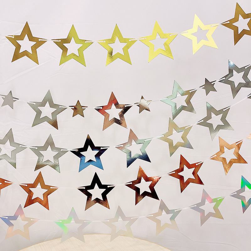 Hanging Paper Star Decorations Confetti Cutouts for Party Cardboard Star  for Classroom Wall Wedding Decors