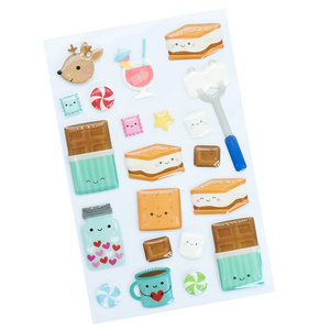 Popular Fashion Paster Scrapbooking Decorative Small Cute Enamel Sticker for Card Making