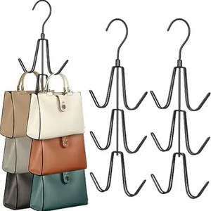 Bedroom wardrobe scarf tie belt organizer bag hooks multifunctional metal hooks for hanging