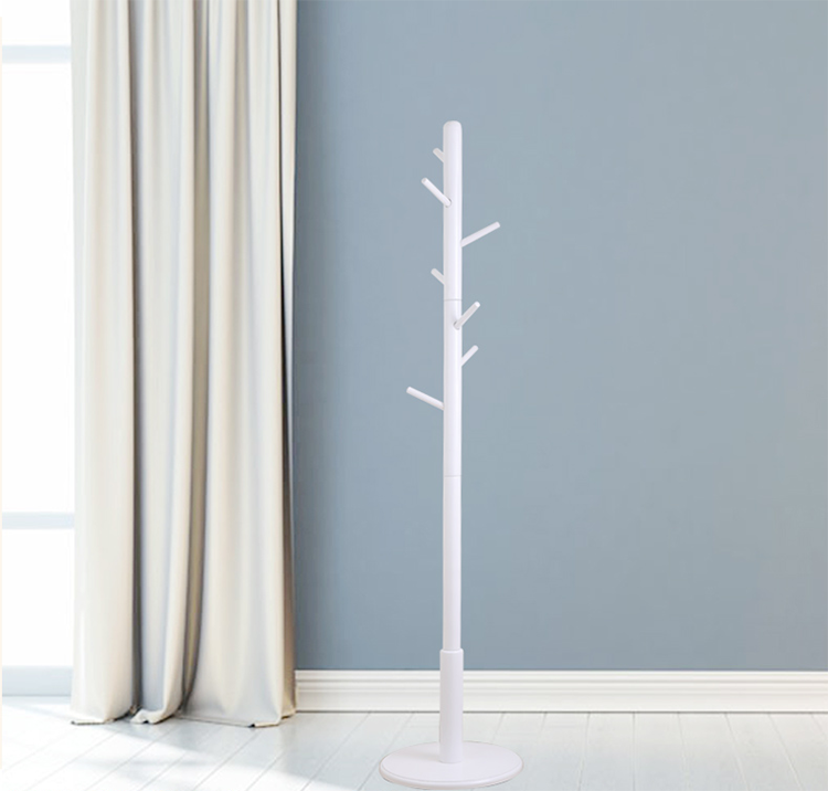 Modern custom office bedroom floor standing clothes hanger tree shaped wooden suit coat hanger rack