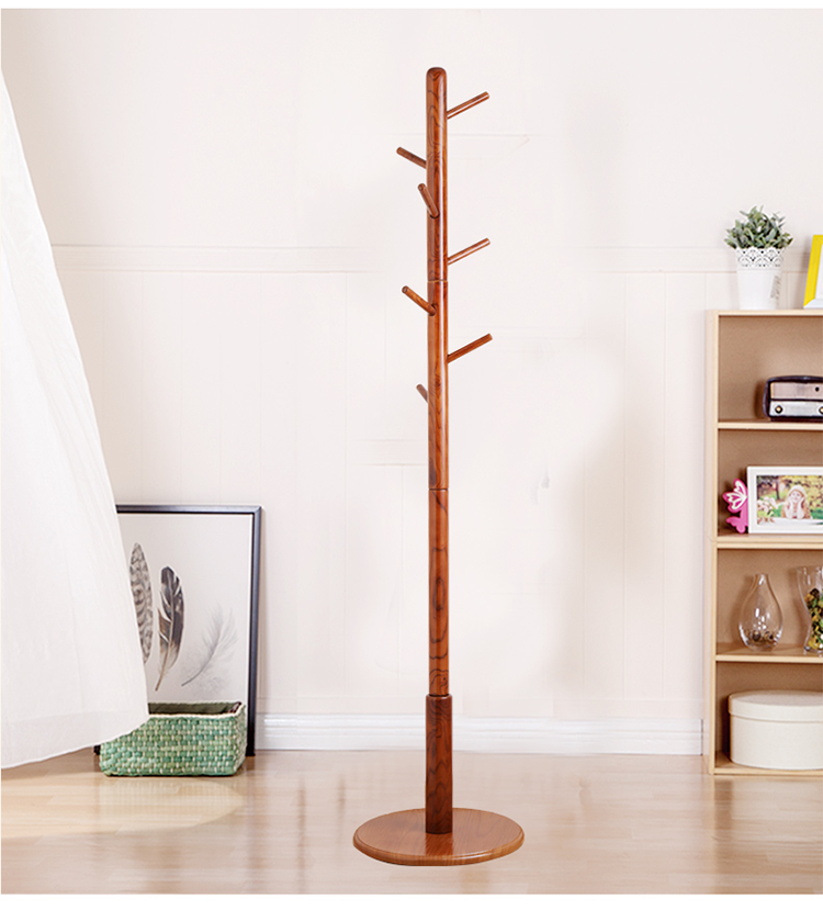 Modern custom office bedroom floor standing clothes hanger tree shaped wooden suit coat hanger rack