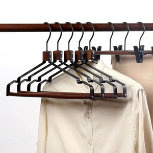 Adjustable clips pants hanger skirt hangers wooden iron clothes hanger rack modern