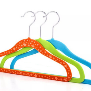 Colorful and Thin Velvet Baby Children Clothes Hangers Kids Hanger Velvet factory sale Glory Hanger