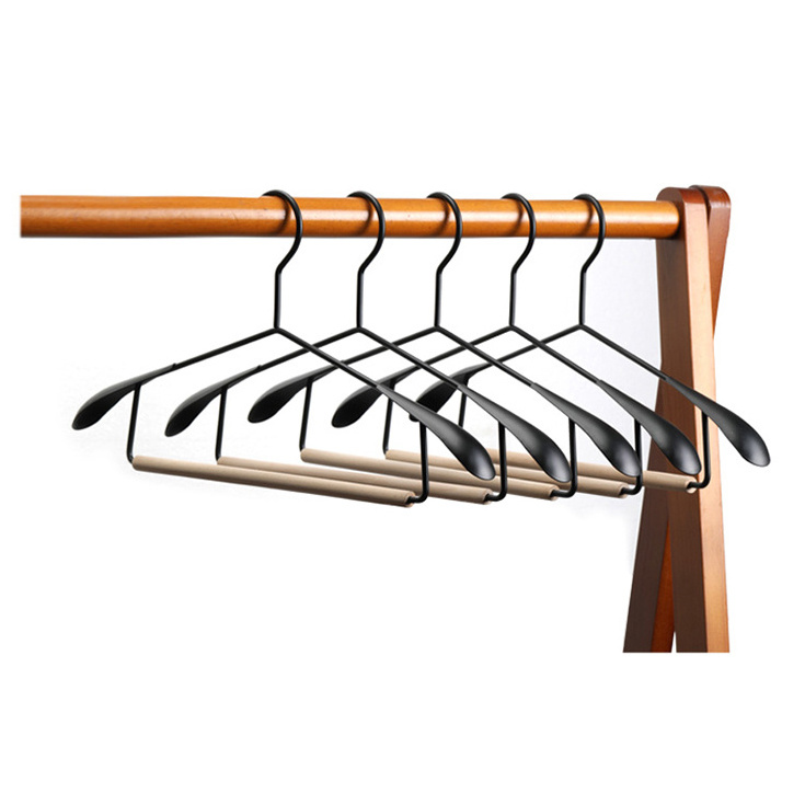 2020 new luxury wooden padded  pants hanger office iron coat hangers