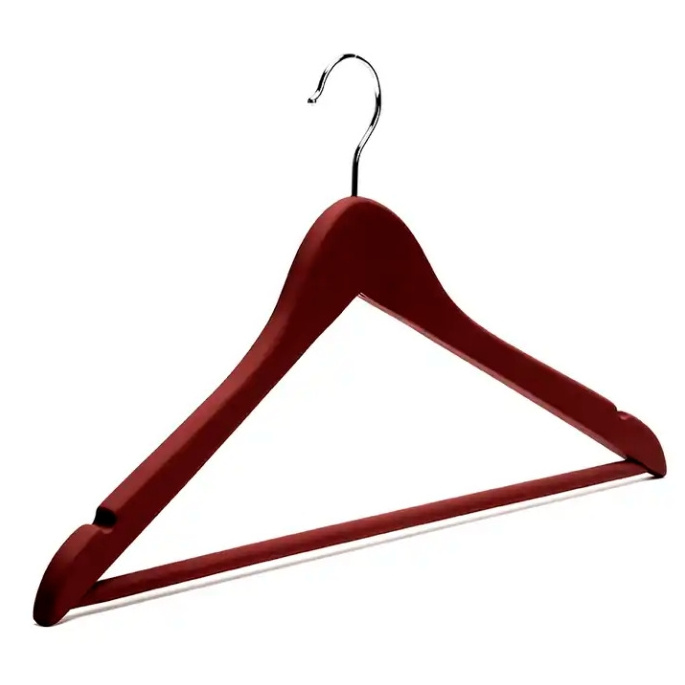 Quality wooden coat hangers custom non slip biodegradable clothes hangers for clothing