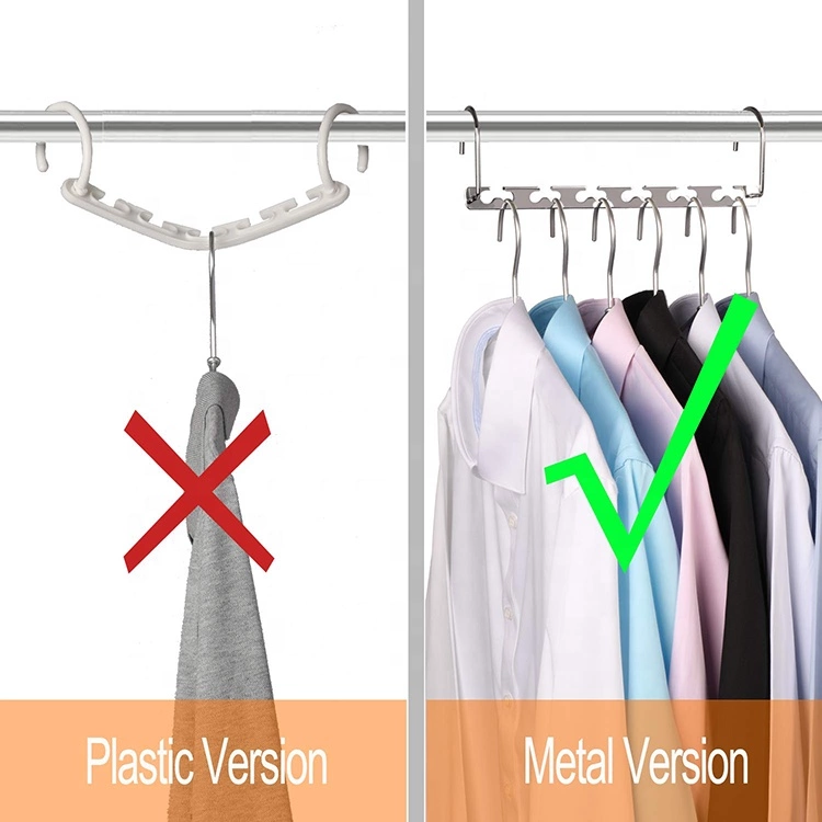 Wonder Clothes Hangers Metal Magic Hangers Closet Space Saving Hangers chrome Clothing Organizer