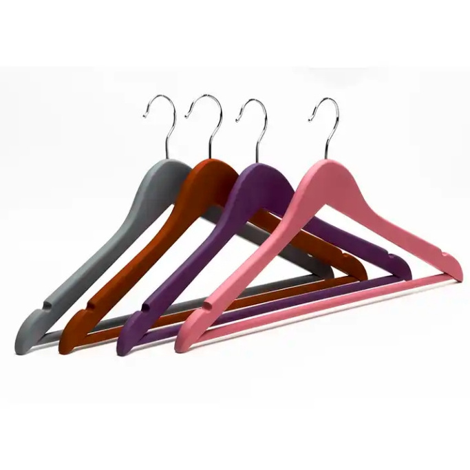 Quality wooden coat hangers custom non slip biodegradable clothes hangers for clothing