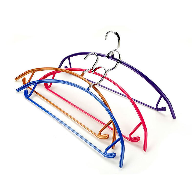 Hot sale dry wet non slip cheap pvc coated metal hanger with bar hooks