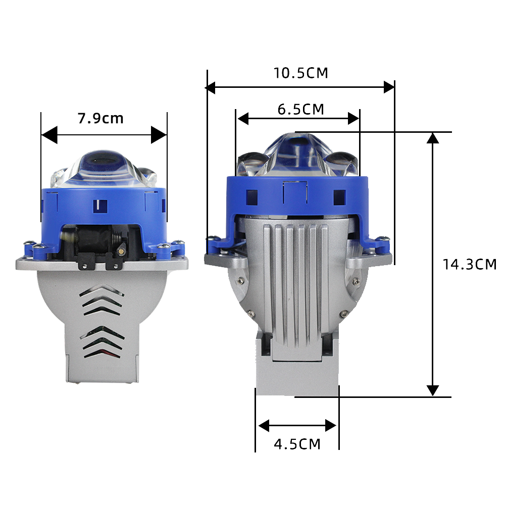 G60 160W 1600LM dual laser lens 3.0 H4 H7 H11 bi led lens car led projector lens 9004 9005 9006 9007 9012  led headlight bulbs