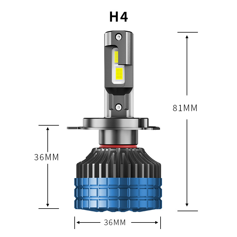 OEM factory 2023 new model T90 blue high speed fans double copper pipes 200w 20000lm 3570chips H7 H11 9005 9006 headlight led h4