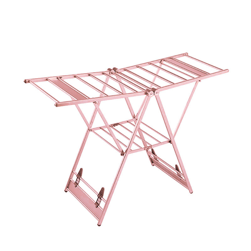 Balcony aluminium folding clothes dryer hanger stand laundry clothes drying rack for laundry