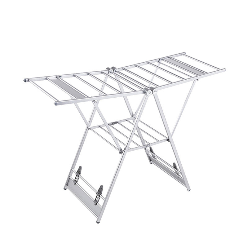 Balcony aluminium folding clothes dryer hanger stand laundry clothes drying rack for laundry