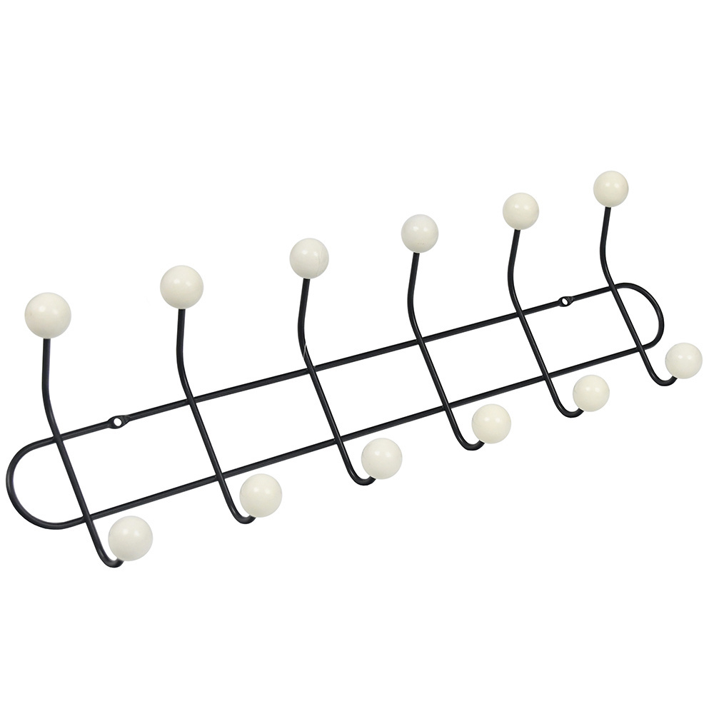 Wall Mounted Coat Rack Hooks Metal Double wall-mounted Hooks bathroom kitchen towel robe hooks