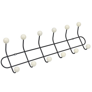 Wall Mounted Coat Rack Hooks Metal Double wall-mounted Hooks bathroom kitchen towel robe hooks