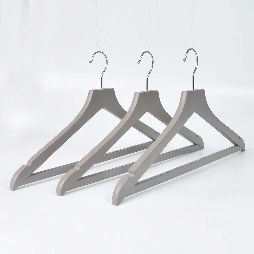 Hot Sale Clothing Hanger Flat Head Non Slip Wooden Clothes Hanger for Clothing