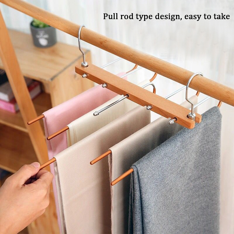 Space Saving Storage Racks Multi Layer Metal Organizer Hangers Folding Magic Pants Hangers