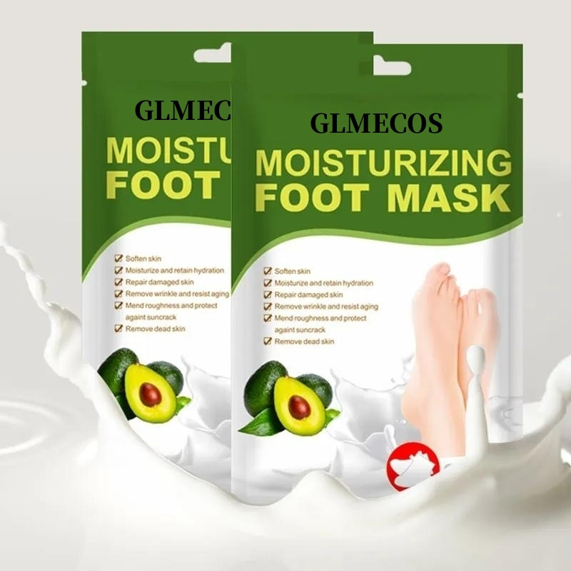 Private Label Exfoliating Foot Peel Mask Lavender Foot Peel Mask Baby Cream Soft Feet Skin Care Peeling Calluses Smooth Natural