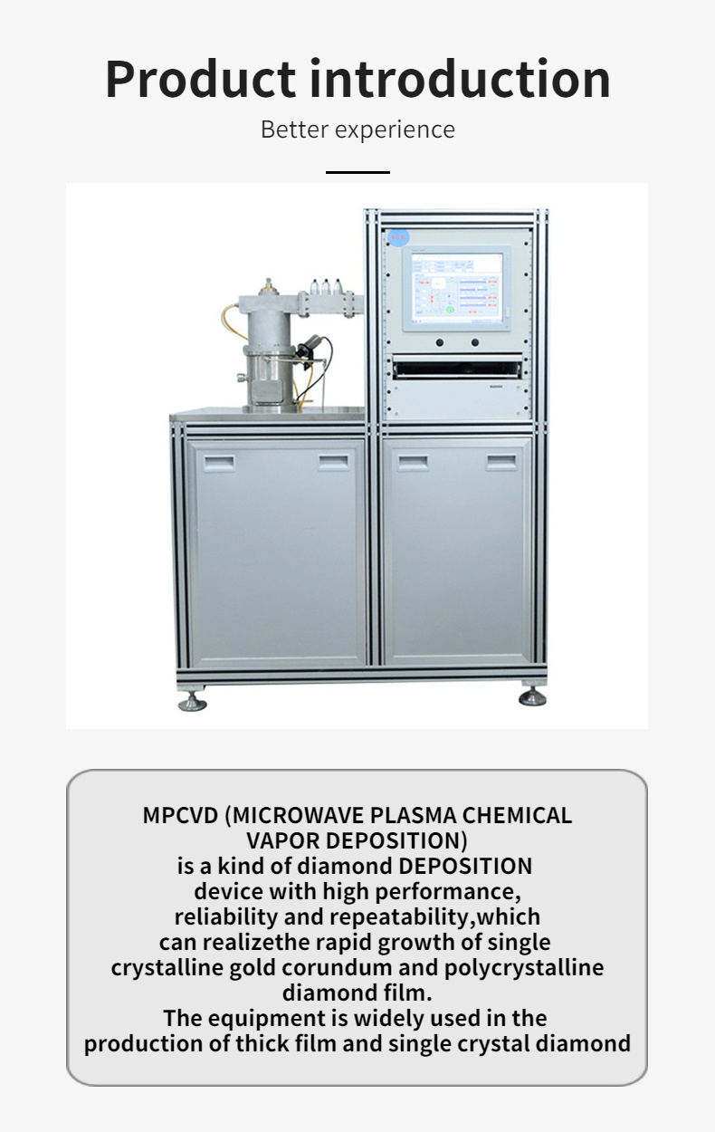 Microwave Plasma CVD diamond growing machine for preparing high-quality diamond films and crystals