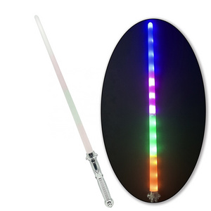 Led toys Flashing 13 led sword light up sword children lightsaber induction glow sword party cosplay toy