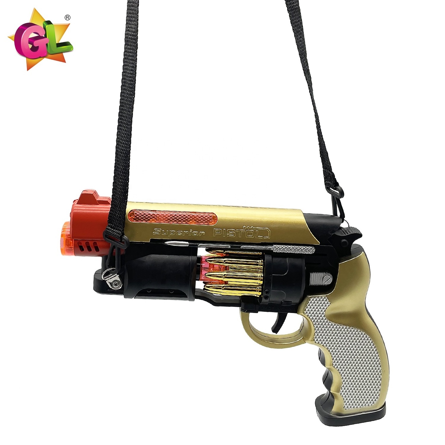 Light up wholesale toys  led revolver toy gun with sound electronic plastic toy guns for kids gift