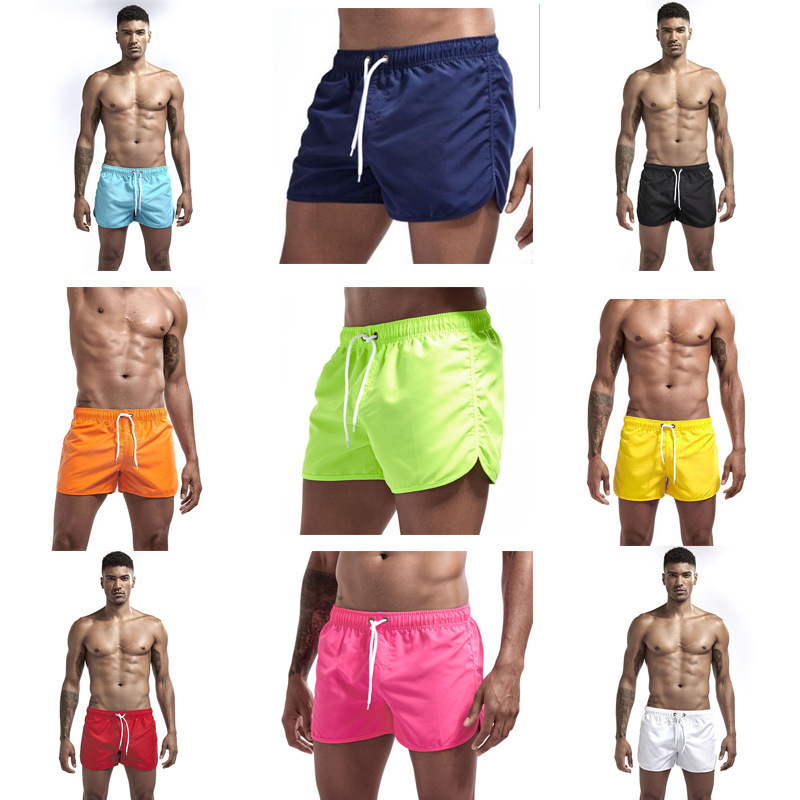 Basic Mens Custom Logo Single Layer Summer Swimwear Beach Sports Men Multi-Color Polyester Hot Suft Board Short Pants