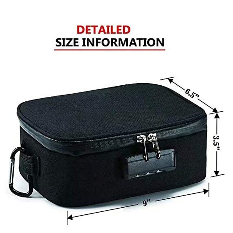 Hot Sale Fashion Portable Activated Carbon Smell Proof Bags Box Waterproof Eva Smell Proof Storage Case With Combination Lock