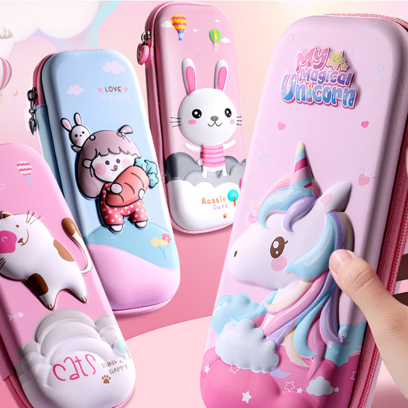 Manufacturer Direct Selling Eva Pencil Case Storage Bag Unicorn Pencil Case Cute And Fancy Pencil Case For School Girls