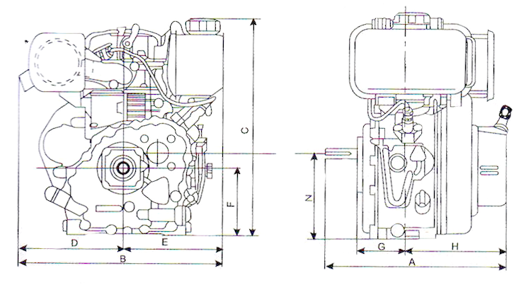 15hp 5hp 14 hp single cylinder 12hp 10 hp air cooled diesel engine