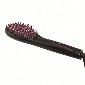 New Design Product Certification Ceramic Comb Electric Hair Straightening Fast Hair Straightener Brush