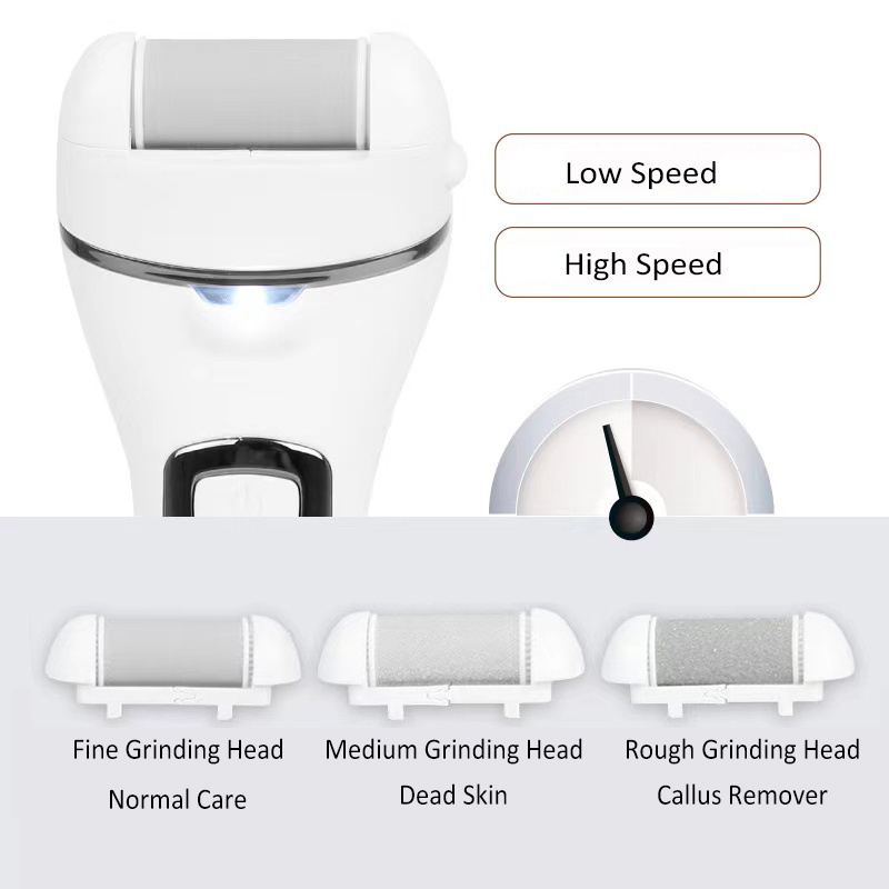 USB Rechargeable Foot Scrubber Hard Dead Skin Foot File LCD Professional Vacuum Electric Callus Remover for Feet