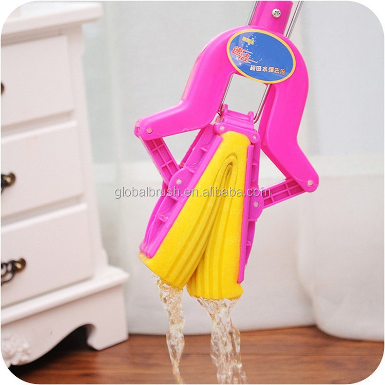 HQ523-1soft PVA refill roll mops in india telescopic stainless steel handle wonder mop