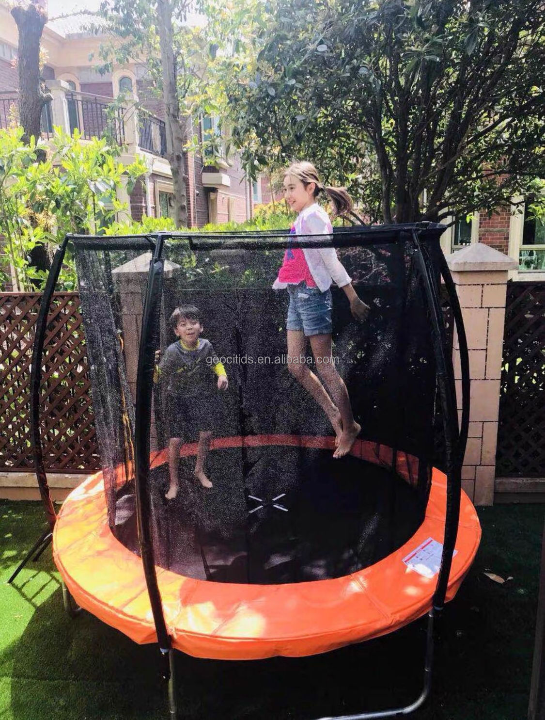 Trampoline Children indoor outdoor square family trampoline commercial adult large basketball trampoline with net protection