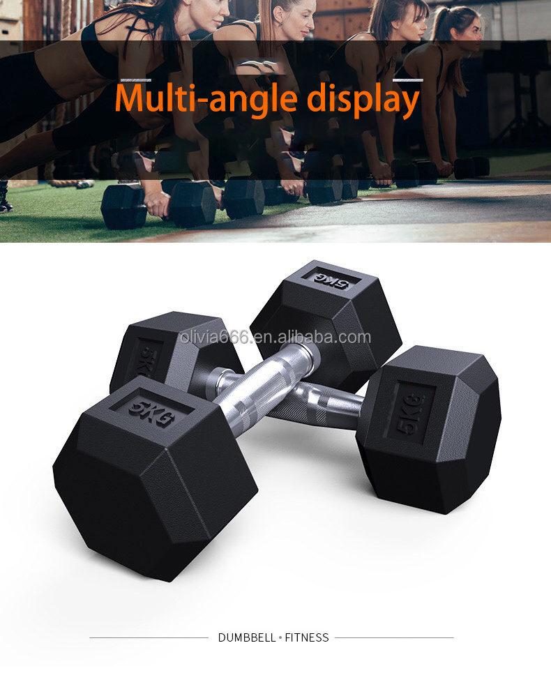 Wholesale Home Gym Fitness Equipment 2KG 3KG Own Logo Hexagon Dumbbell Hex Set