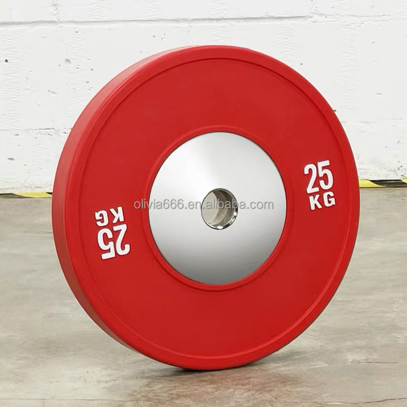 Weight Lifting Solid Rubber Crossfit KG Bumper Plate/Color Bumper Plates Weight with Steel Ring