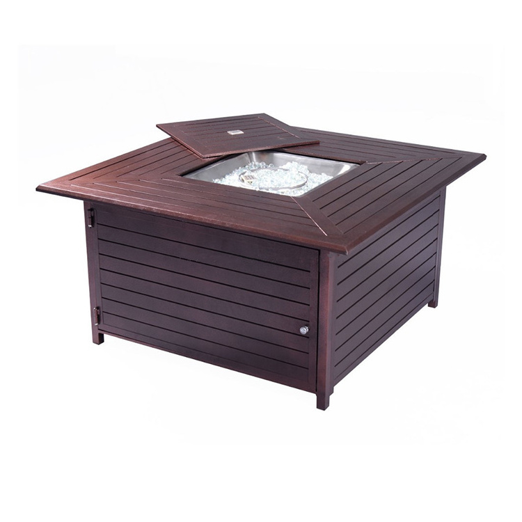 Rectangular Propane Outdoor Fire Pit Table