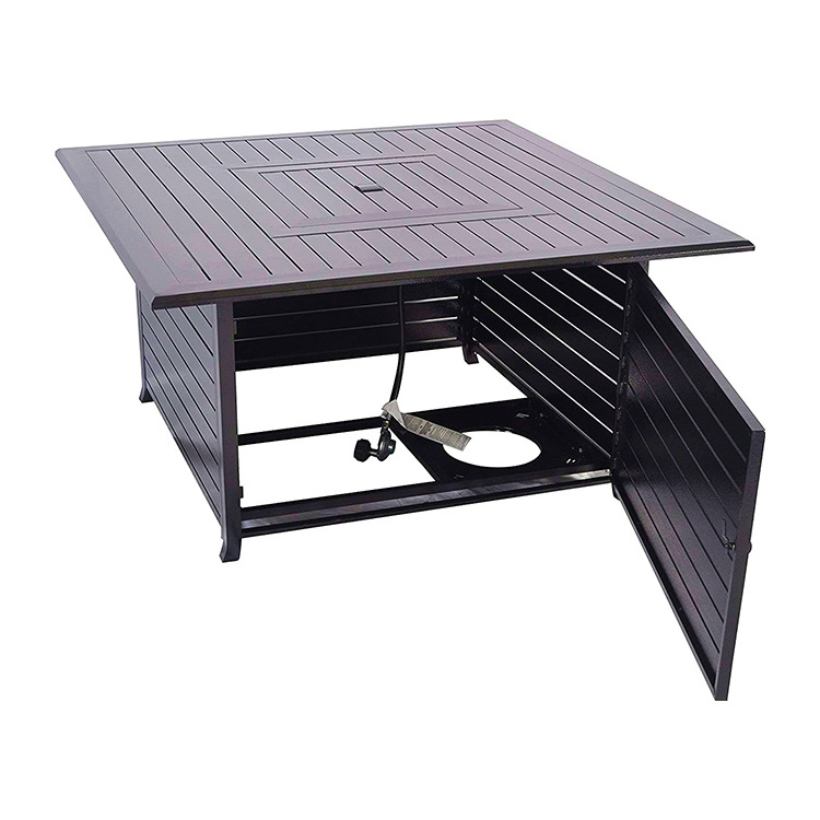 Rectangular Propane Outdoor Fire Pit Table