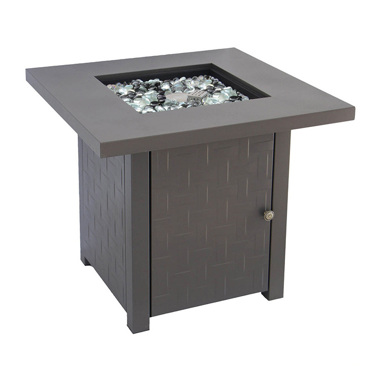 2015 hot selling gas fire pit with lava rock