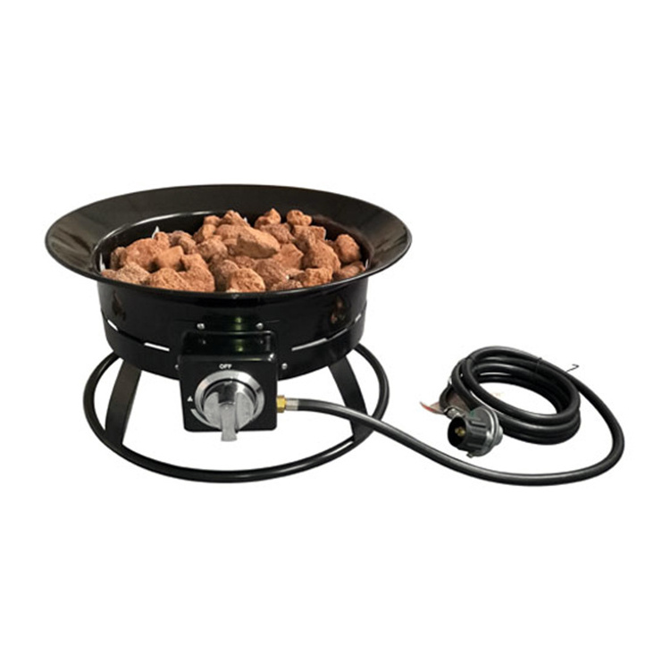 Portable Propane Gas Fire Pit Outdoor with Cover and Carry Kit