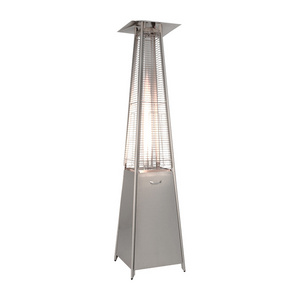 Gas glass tube flame patio heater