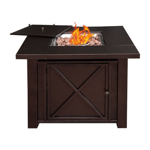 2017 outdoor garden Square Gas Fire Pit table