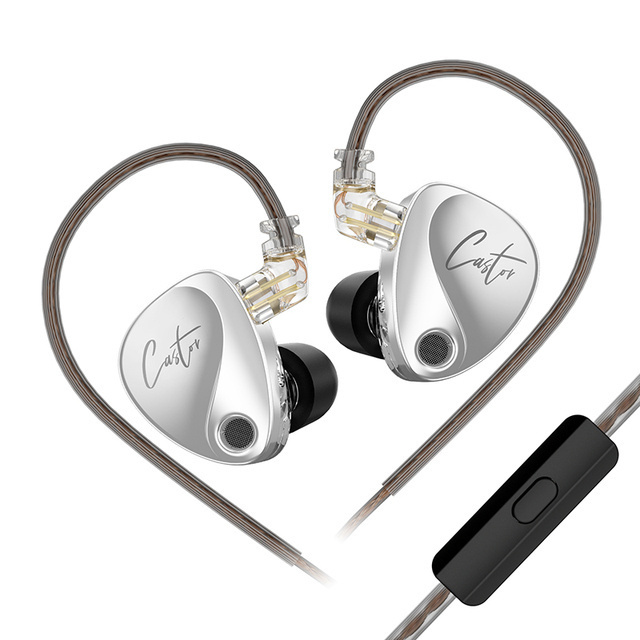 KZ Castor 2DD Dynamic High-end Tunable In Ear HiFi Earphones Monitor Headphone Cancelling Earbuds Bass Headsets