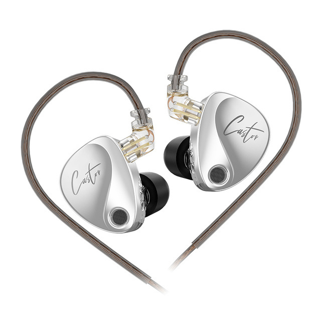 KZ Castor 2DD Dynamic High-end Tunable In Ear HiFi Earphones Monitor Headphone Cancelling Earbuds Bass Headsets