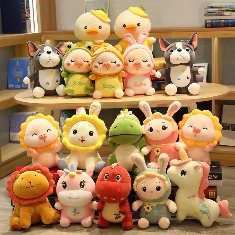 Factory 7 10 15 20 30cm Crane Machine Mini Plush Toy Vending Machine Doll claw Machine Plush stuffed Animal Toys With Keychains