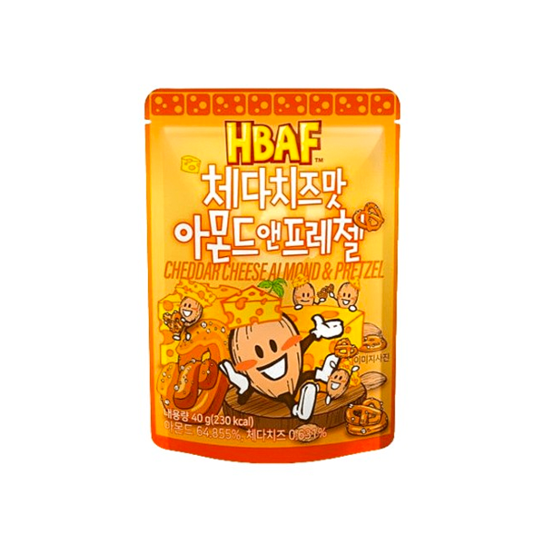 New in stock Korea Hot Selling Snack Nuts Product Wholesale new arrival Cheddar Cheese Flavored Almond & Pretzel HBAF Snack Nuts