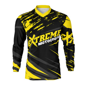 Low Moq Custom Sublimation Street Men Jersey Customized Blank Motocross Jersey Relaxed And Comfortable Fit For Rider