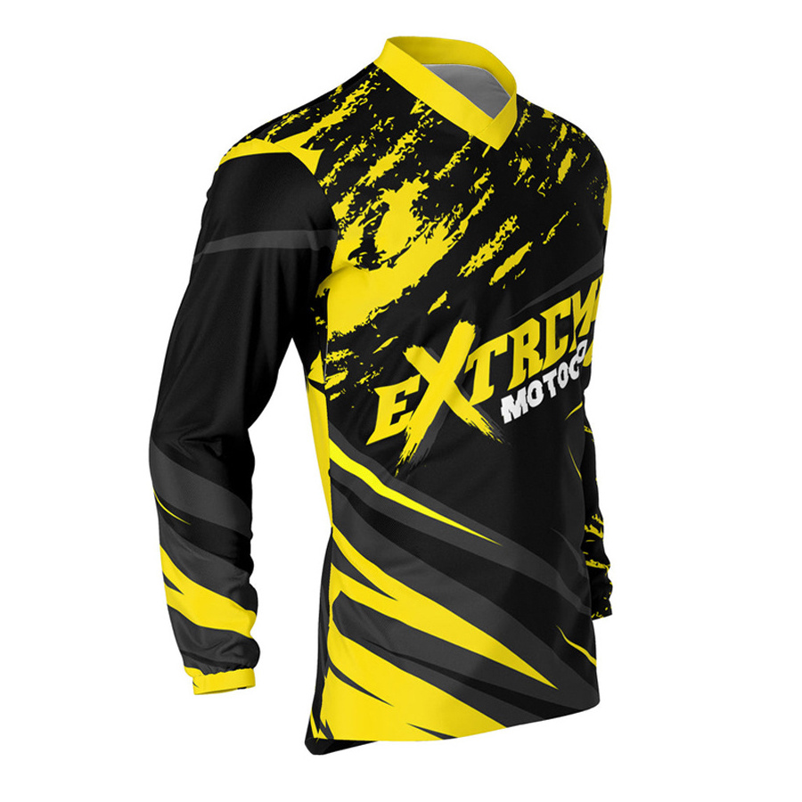 Low Moq Custom Sublimation Street Men Jersey Customized Blank Motocross Jersey Relaxed And Comfortable Fit For Rider